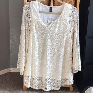 NWT- style and company 2piece lace top